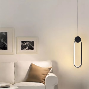 Pendente de Metal e Silicone Aira Preto LED - 16W