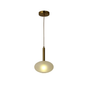 Pendente de Metal e Vidro Ame Dourado - 5W