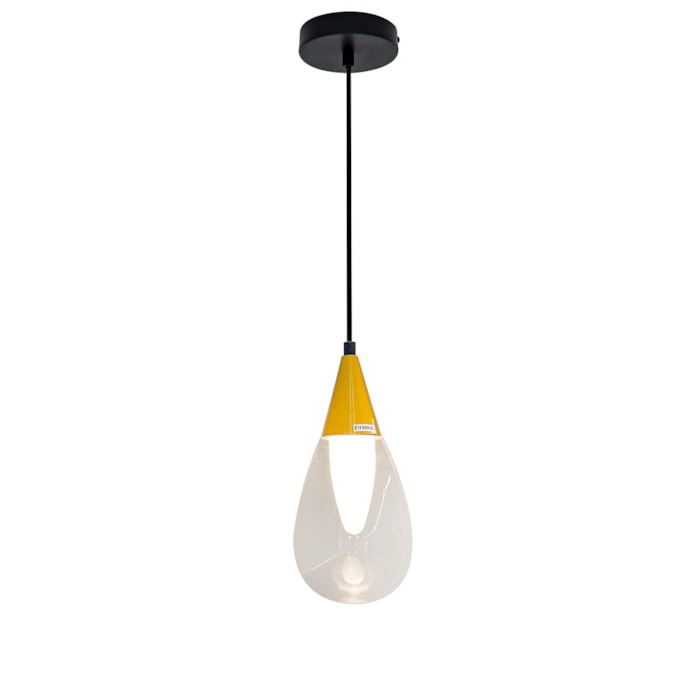 Pendente de Metal e Vidro Hare Bronze - 25W - Madel Home