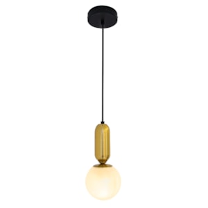 Pendente de Metal e Vidro Inori Dourado - 40W 