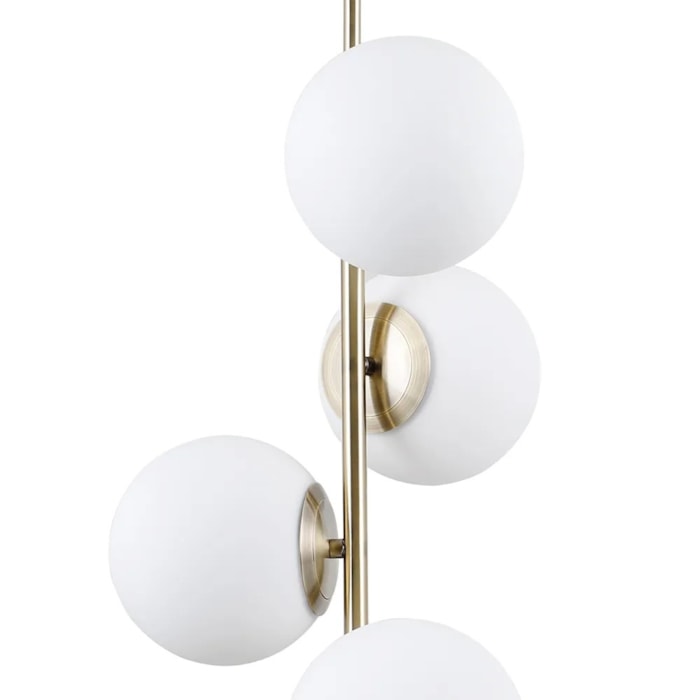 Pendente de Metal e Vidro Noeli Off-White - 180W - Madel Home
