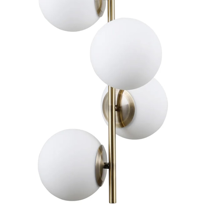 Pendente de Metal e Vidro Noeli Off-White - 180W - Madel Home