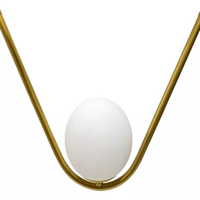 Pendente de Metal e Vidro Oscar Dourado - 25W - Madel Home