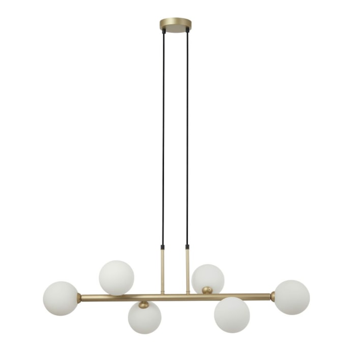 Pendente de Metal e Vidro Sora Off-White - 200W - Madel Home