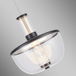 Pendente de Metal Ena Preto LED - 12W