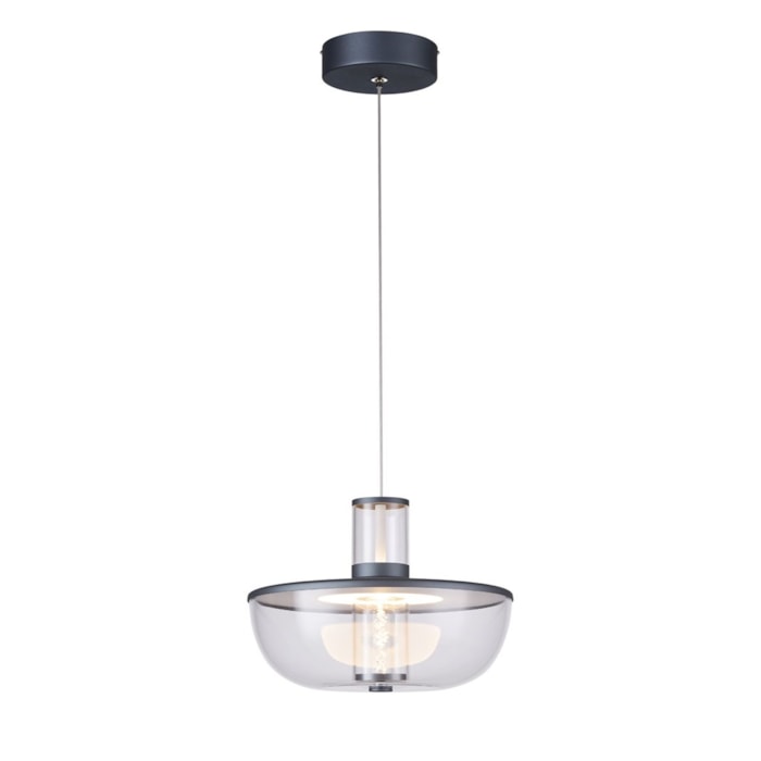 Pendente de Metal Ena Preto LED - 12W - Madel Home