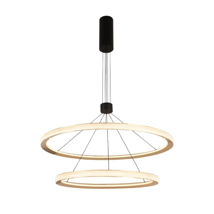 Pendente de Metal Meridiano Preto e Dourado - 125W - Madel Home