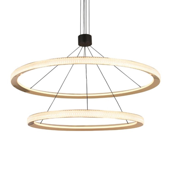 Pendente de Metal Meridiano Preto e Dourado - 125W - Madel Home