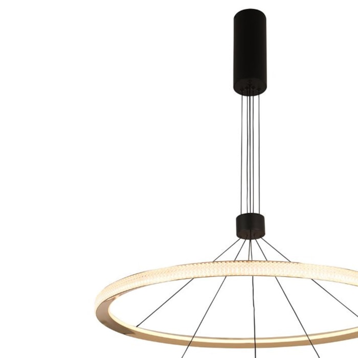 Pendente de Metal Meridiano Preto e Dourado - 125W - Madel Home