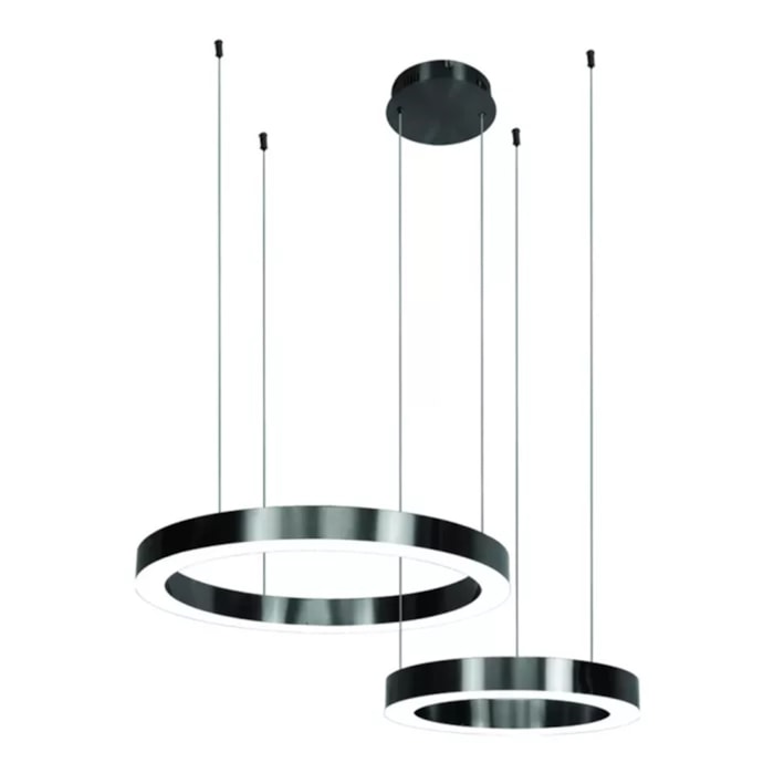 Pendente de Metal Mika Preto LED - 63W - Madel Home