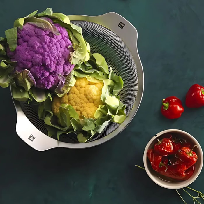 Peneira de Cozinha em Inox Prata Grande Zwilling Table - 31cm - Madel Home