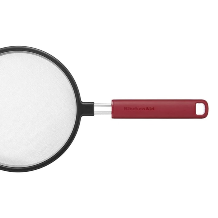 Peneira de Cozinha Grande em Inox Vermelho KitchenAid - 37cm - Madel Home