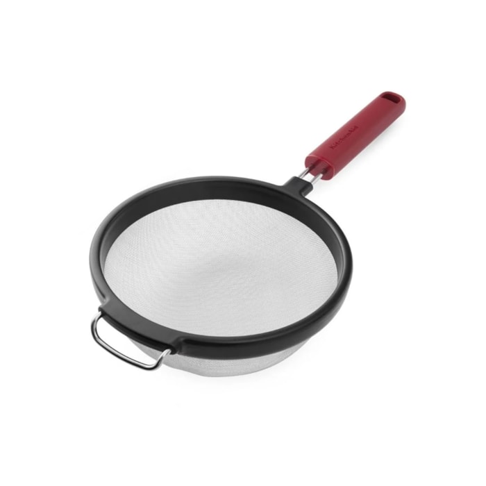 Peneira de Cozinha Grande em Inox Vermelho KitchenAid - 37cm - Madel Home