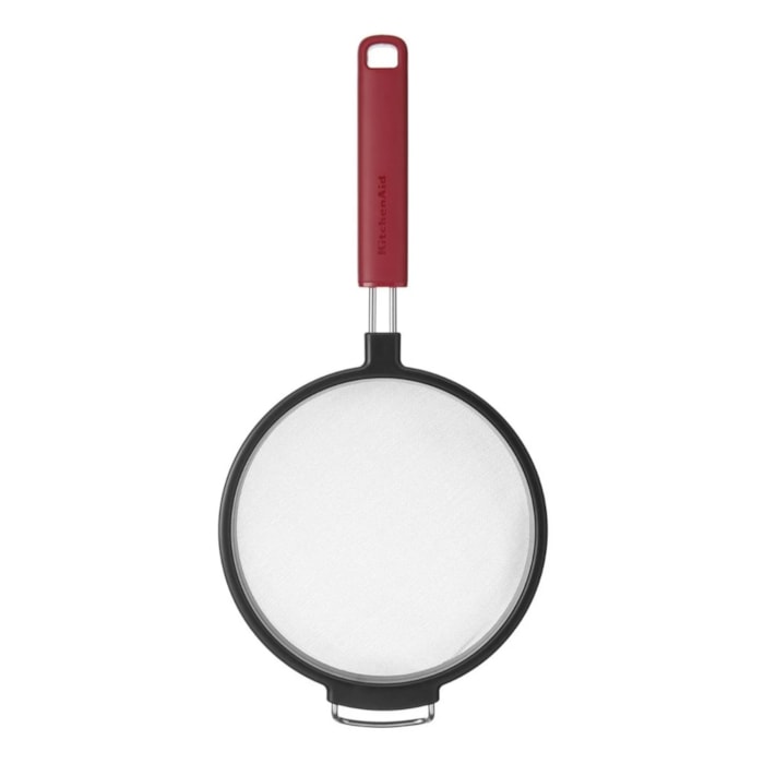 Peneira de Cozinha Grande em Inox Vermelho KitchenAid - 37cm - Madel Home