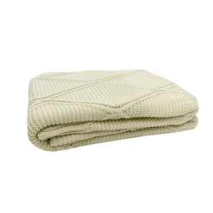 Peseira Tricot Casal Toronto Off-White 180x70cm