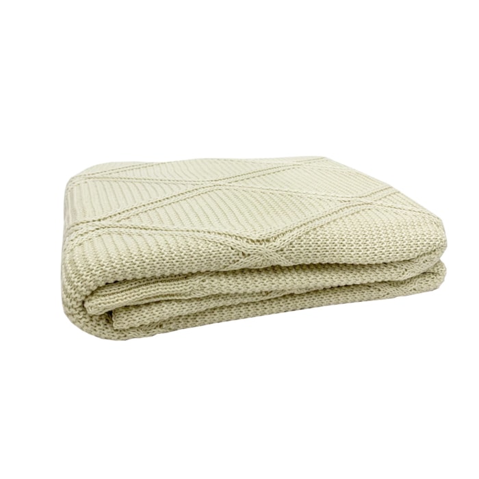 Peseira Tricot King Toronto Off-White 260x70cm - Madel Home