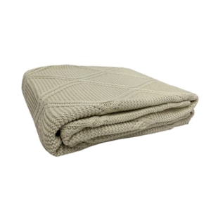 Peseira Tricot Queen Toronto Bege 230x70cm
