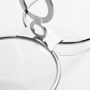 Petisqueira Duplo De Vidro Venezia Inox Riva