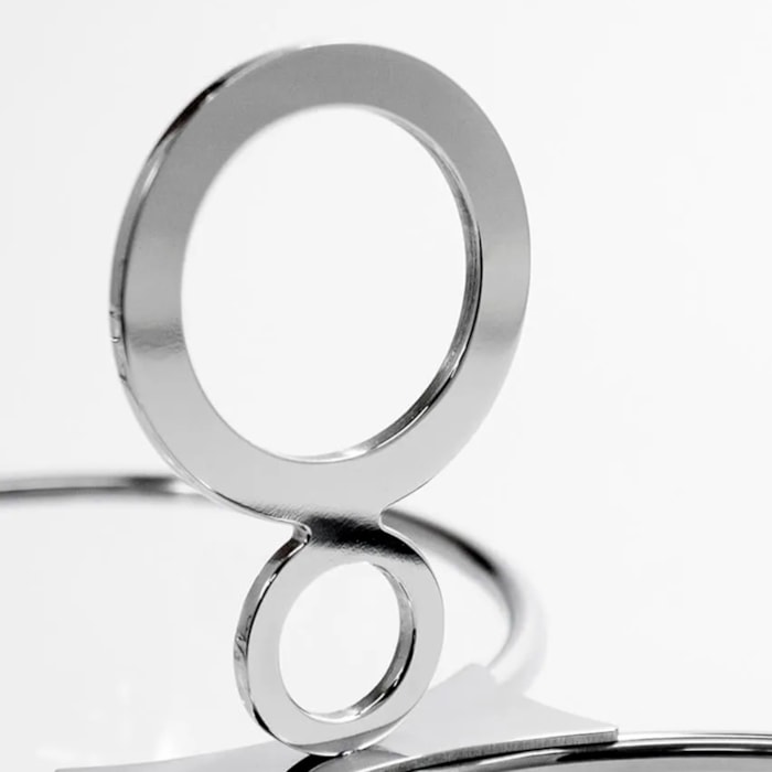Petisqueira Duplo De Vidro Venezia Inox Riva - Madel Home