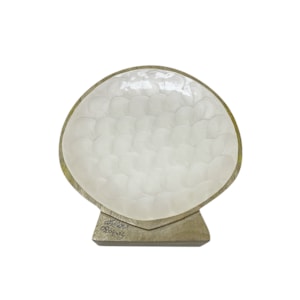 Petisqueira Formato Peixe Redondo Off White - 22cm