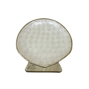 Petisqueira Formato Peixe Redondo  Off White - 26cm