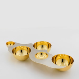 Petisqueira Luna Ouro Riva - 54cm