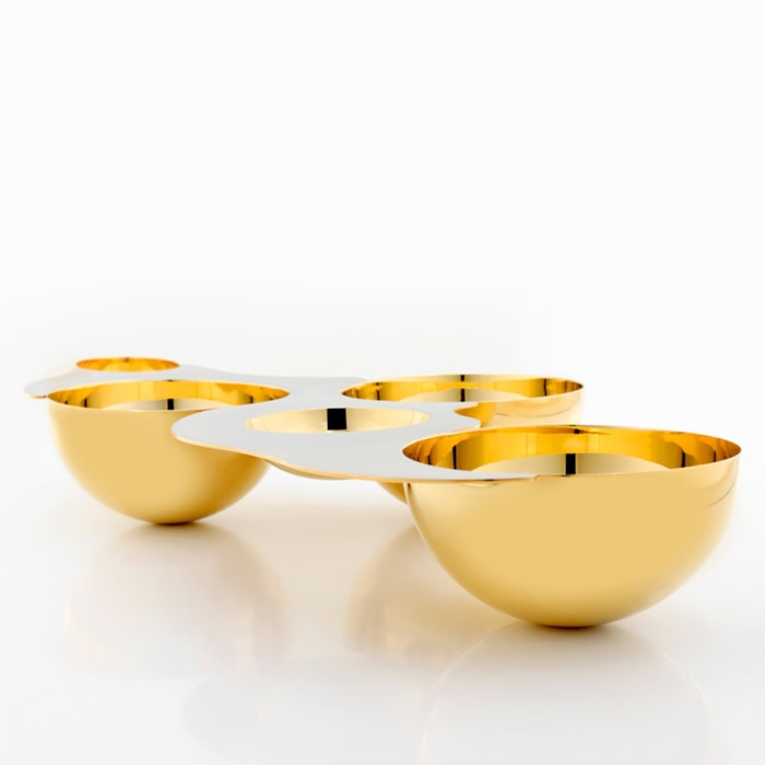 Petisqueira Luna Ouro Riva - 54cm - Madel Home