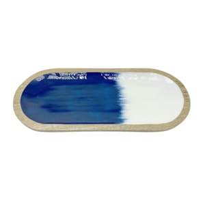 Petisqueira Oval em Madeira Degrade - 43cm