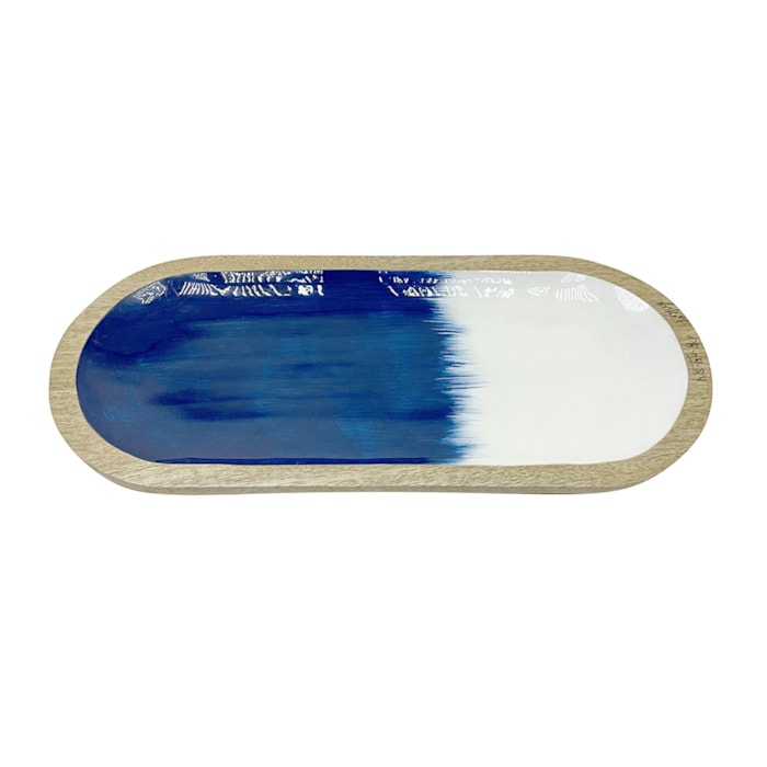 Petisqueira Oval em Madeira Degrade - 43cm - Madel Home
