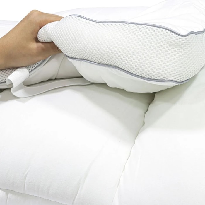 Pillow Top Casal Branco Kacyumara - 1,38x1,88x7cm - Madel Home