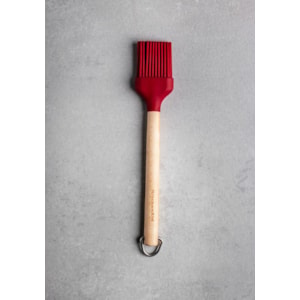 Pincel Culinário em Silicone com Cabo em Madeira Vermelho KitchenAid - 22cm