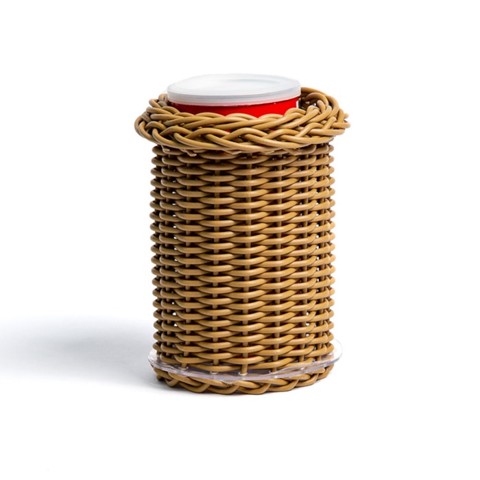 Porta Achocolatado em Vime Caramelo Itacaré - 16cm - Madel Home