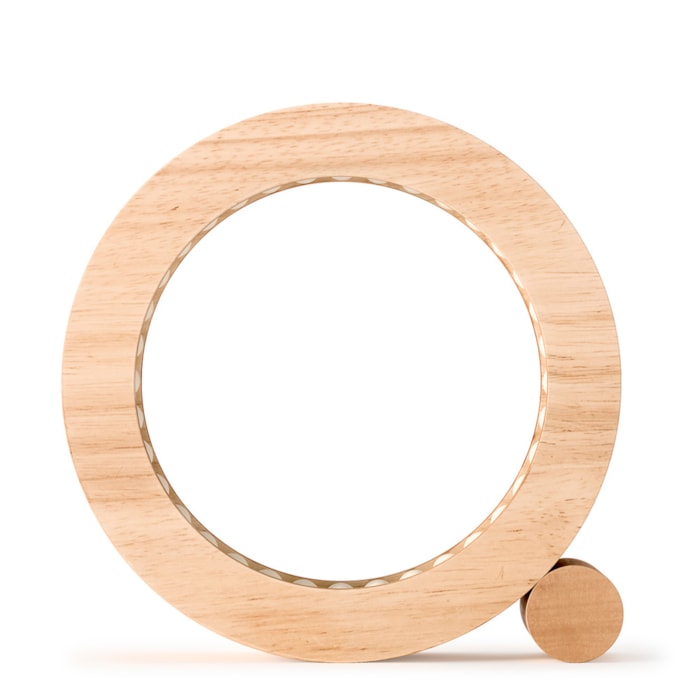 Porta Anel Ferris Madeira Natural Umbra - 20cm - Madel Home