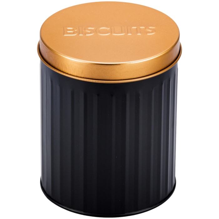 Porta Biscoito de Ferro Preto e Cobre - 17cm - Madel Home