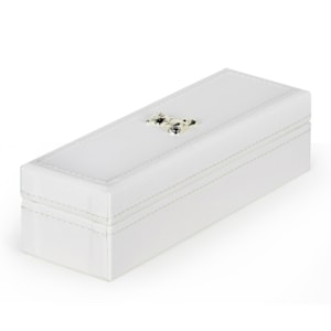 Porta Certidão de Nascimento Couro Sintético Teddy Branco - 23cm