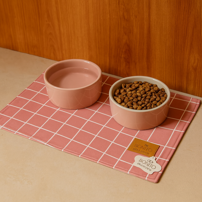 Porta Comedouro Essencial Tamanho Único Tecido Rose - Madel Home