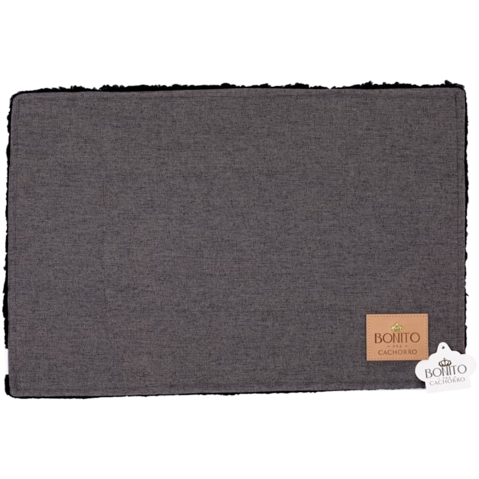 Porta Comedouro Linen Tamanho Único Tecido Grafite - Madel Home
