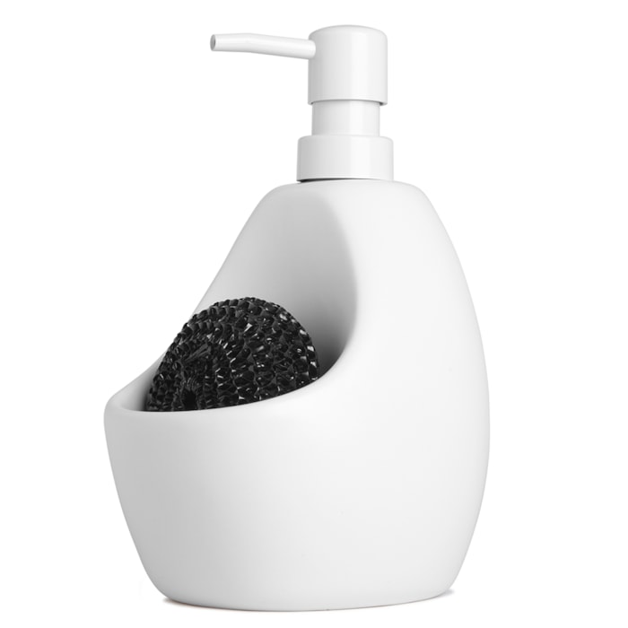 Porta Detergente Esponja Joey Cerâmica Umbra Branco - Madel Home