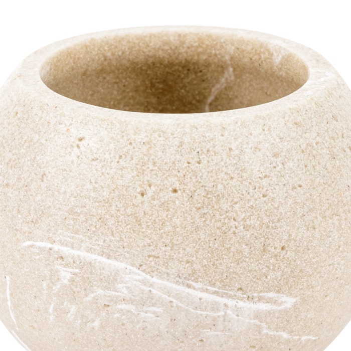 Porta Escova/Pasta para Lavabo Polirresina Bege - Madel Home