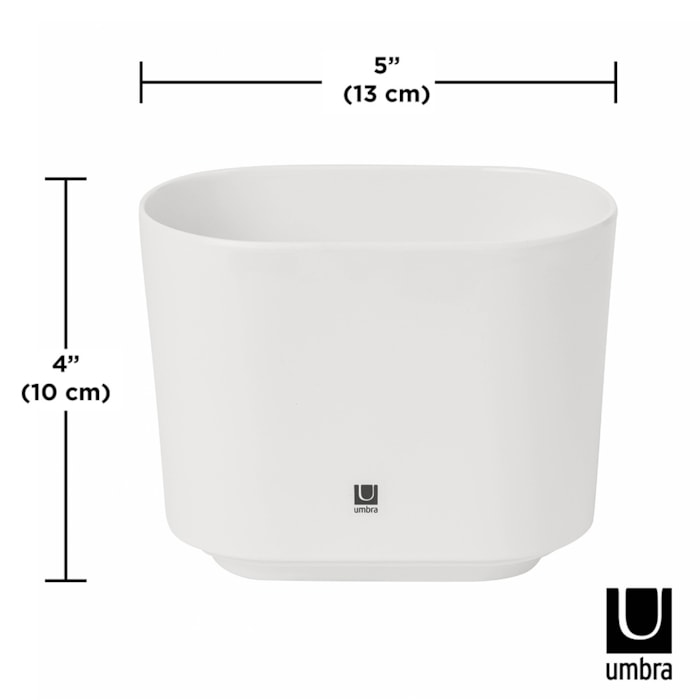 Porta Escova/Pasta Step Branco Umbra - Madel Home