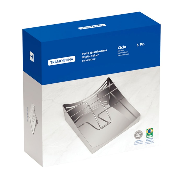 Porta Guardanapos Ciclo Aço Inox Tramontina - Madel Home