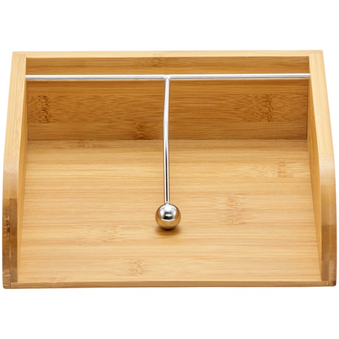 Porta Guardanapos de Bambu e Metal Marrom - Madel Home