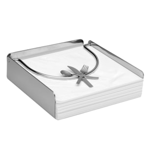Porta Guardanapos Manuela Inox Horizontal Riva