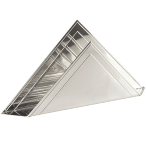 Porta Guardanapos Triangular com Friso 20x10 cm ST James Níquel