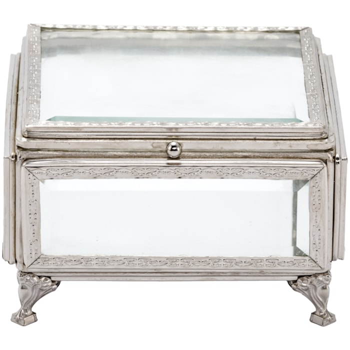 Porta Joias de Metal e Vidro - 17cm - Madel Home