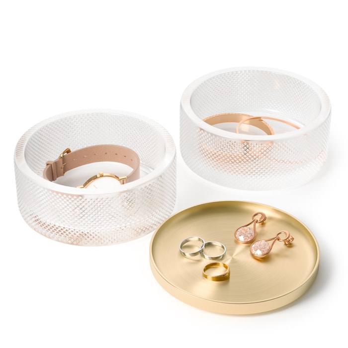 Porta Joias de Vidro Dourado Umbra - 11cm - Madel Home