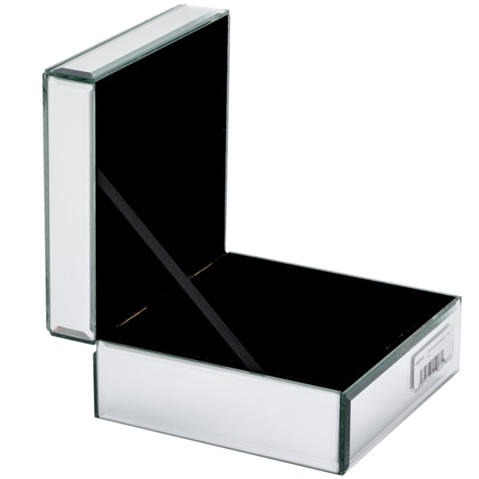 Porta Joias Espelhado com Tampa Texturizada - 15cm - Madel Home