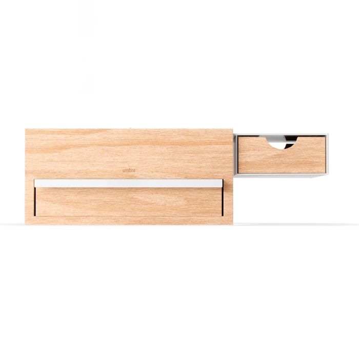 Porta Joias Stowit Madeira Branco Natural Umbra - 22,09cm - Madel Home
