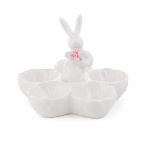 Porta Ovos de Páscoa Coelho Branco - 11cm