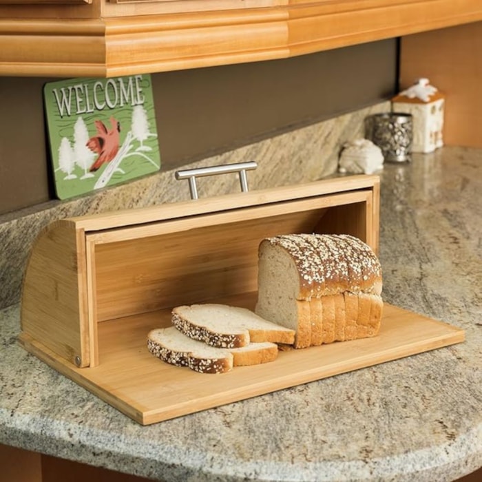 Porta Pão de Bambu - 39,5cm - Madel Home